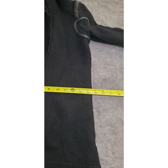 Armani Exchange Size XS Ladies Cardigan Coatigan Black Open Front Long C25-25 - Picture 3 of 9